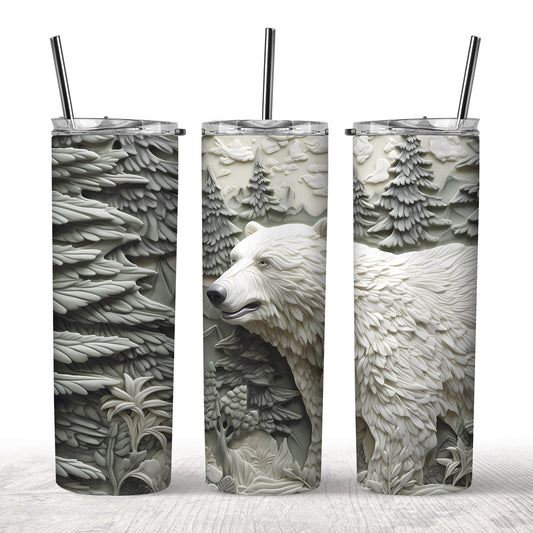 3D Polar Bear Tumbler
