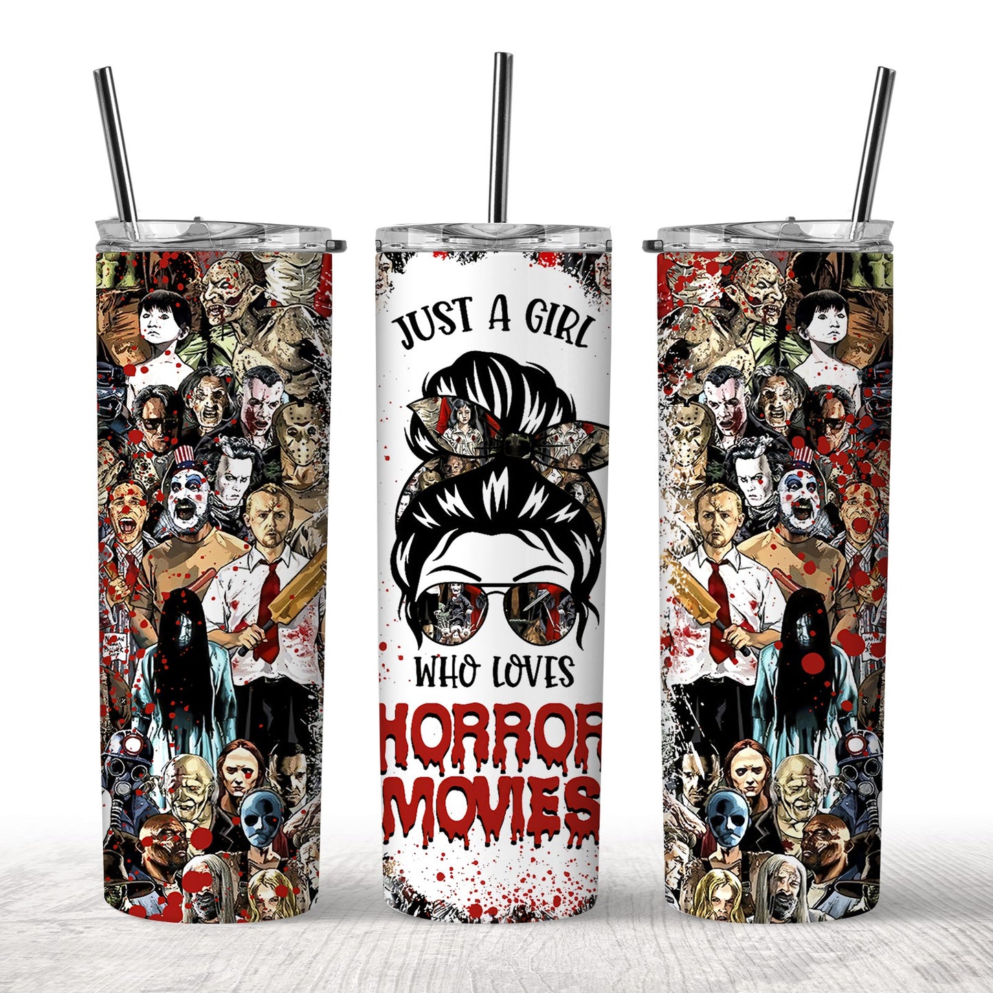 A Girl Who Loves Horror Movies Tumbler