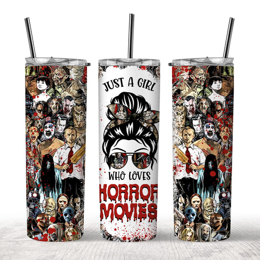 A Girl Who Loves Horror Movies Tumbler