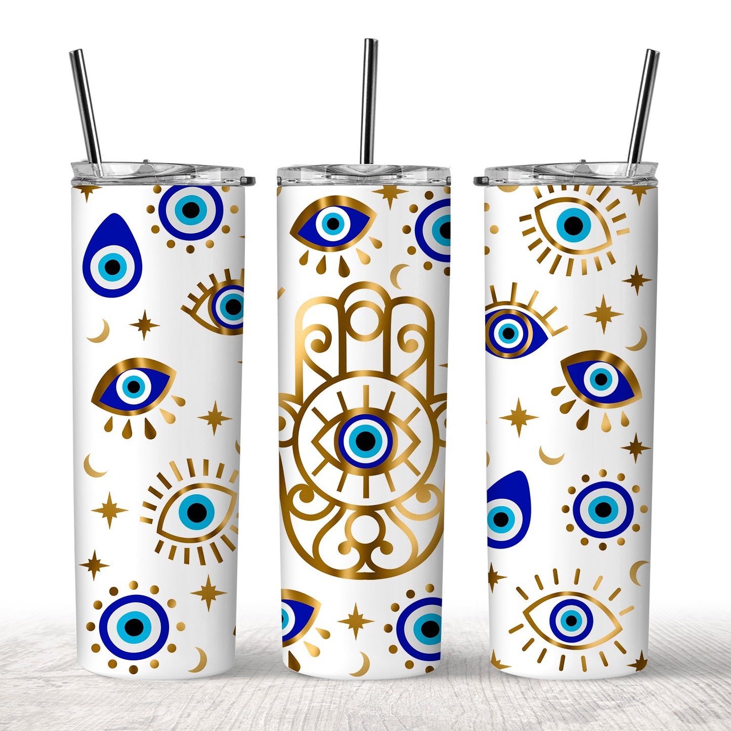 Evil Eye Gold Tumbler