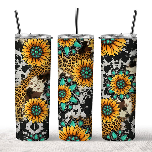 Gemstone Sunflower Tumbler