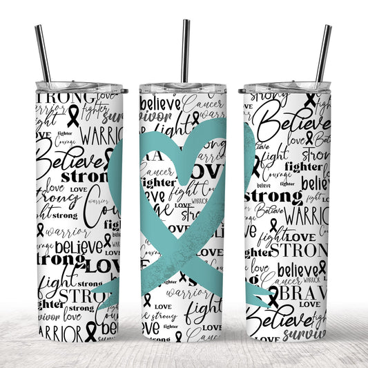 Ovarian Cancer Awareness Tumbler
