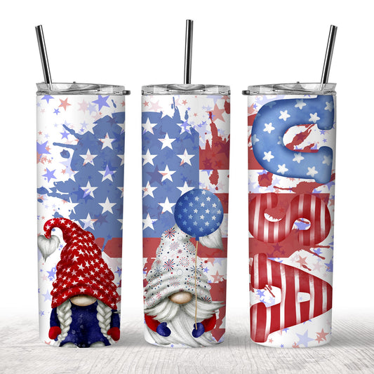 Patriotic Gnome Tumbler