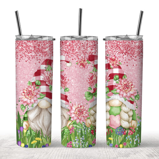 Pink Garden Gnome Tumbler