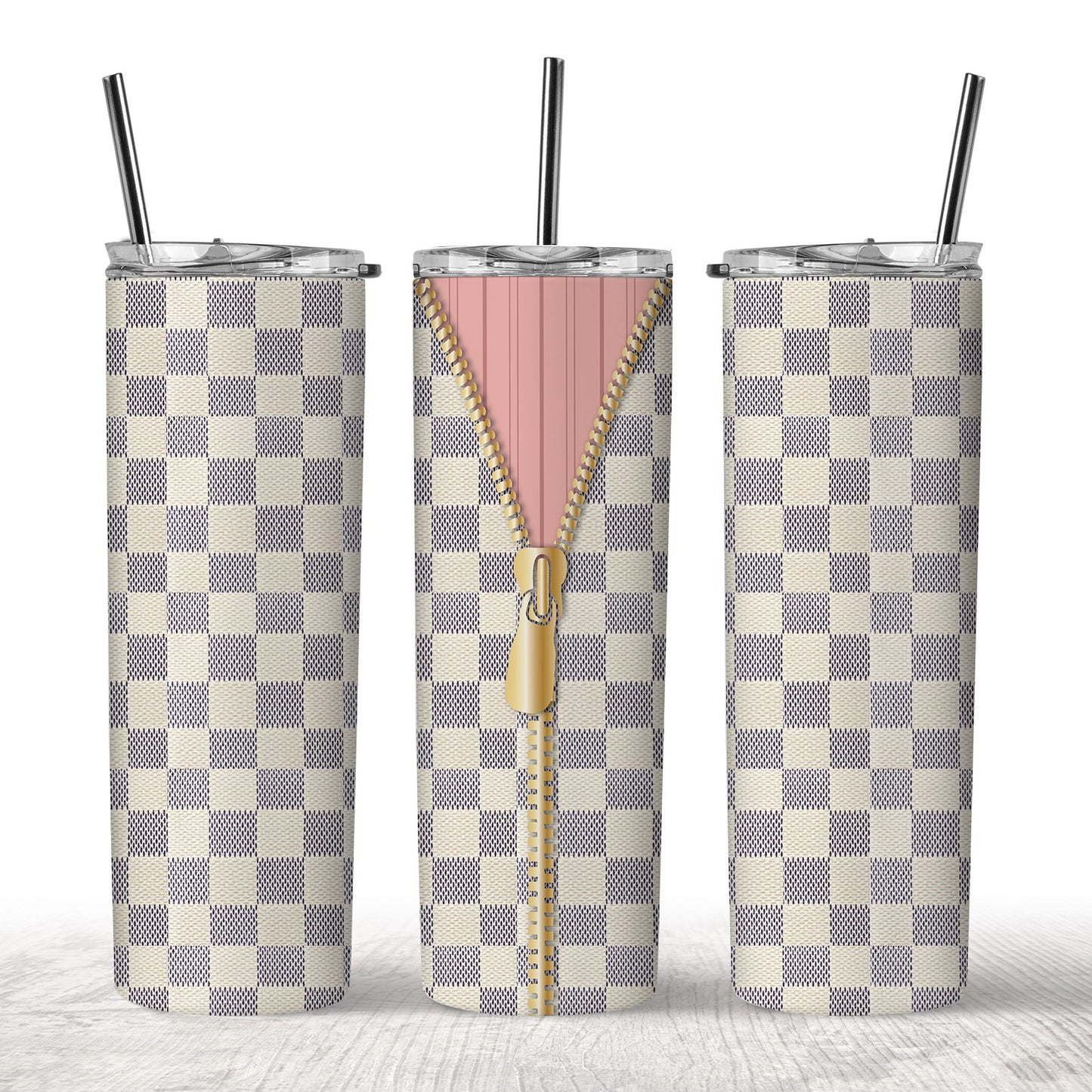 Pink and Gray Tumbler