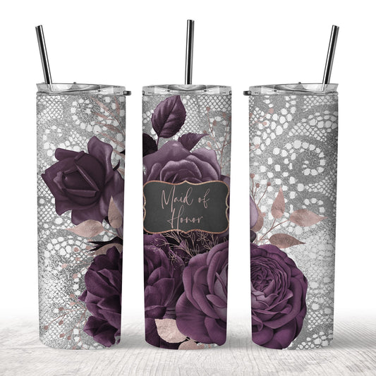 Purple Maid of Honor Tumbler