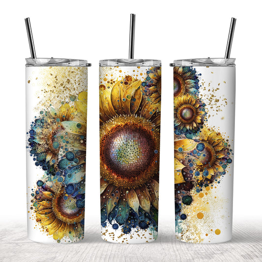 Sunflower Splatter Tumbler