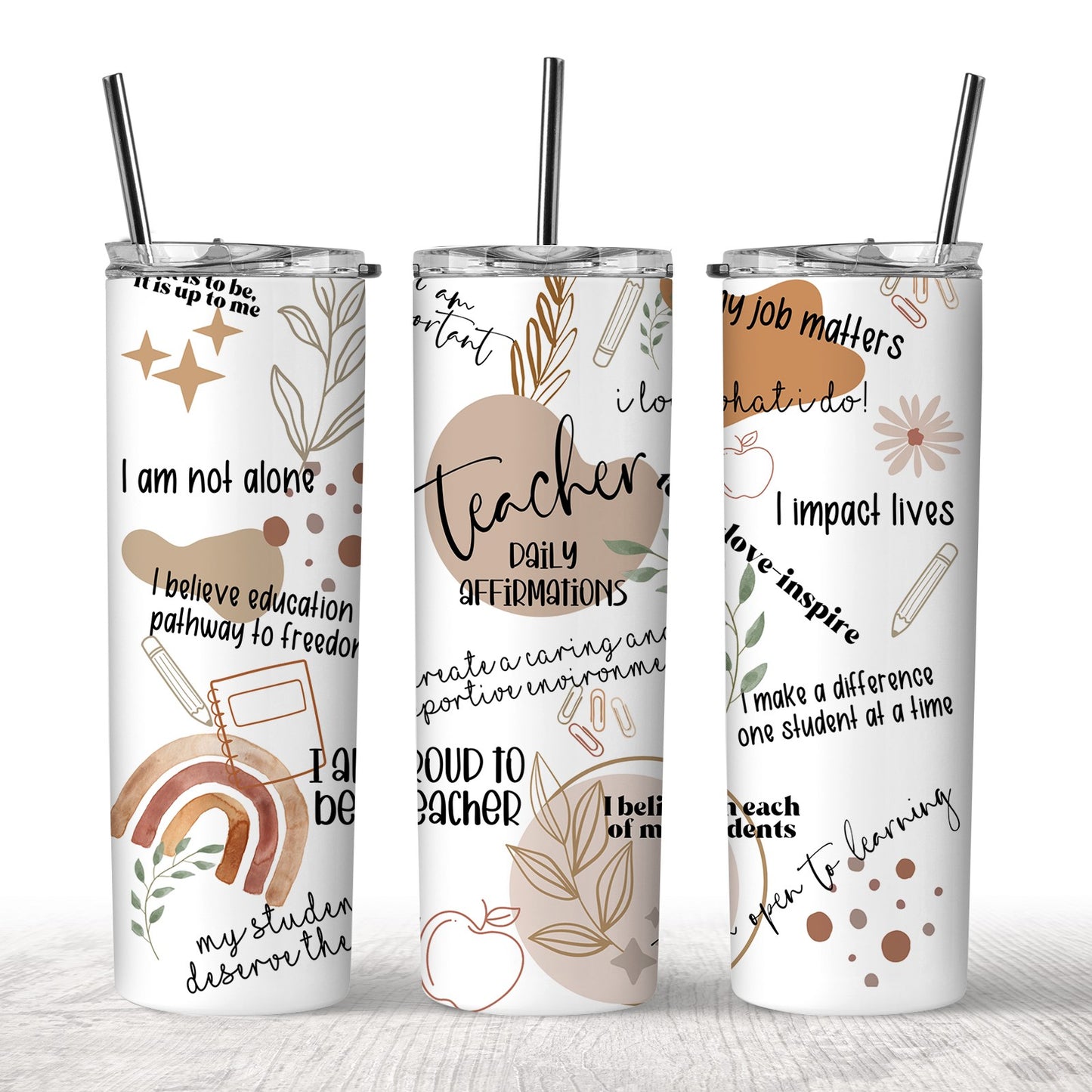 Teacher Affirmations Tumbler