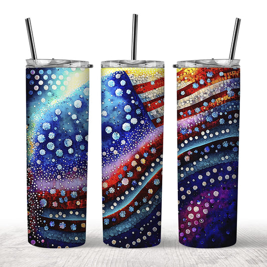 US Flag Tumbler