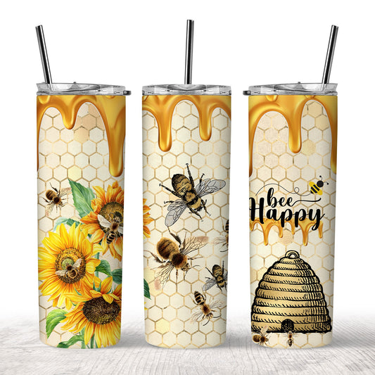 Don't Worry Bee Happy Tumbler