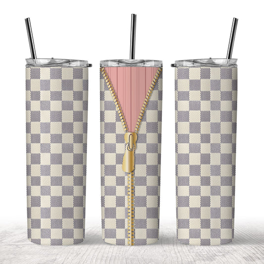 Pink and Gray Tumbler